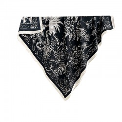French elegant spring and autumn retro, niche, floral print square scarves, trendy, high-end, sun-protective shawls