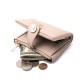 Prettyzys new women's short wallet, Korean-style printed zipper closure, student-style large-capacity wallet