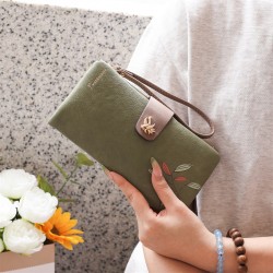 Lianbu New 2025 Wallet for Women, Long Multifunctional Large Capacity Clutch with Printed Buckle and Folding Zipper