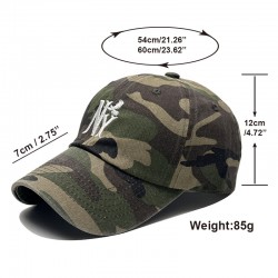 Cross-border hot-selling camouflage baseball cap with English letter embroidery Embroidered men's and women's sun hats, trendy outdoor sun protection caps.