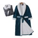 Men's nightgown for overweight couples, plus-size, long flannel bathrobe for women, autumn and winter.