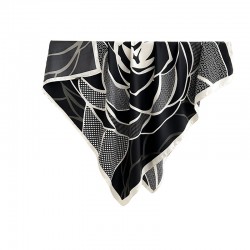 Korean-style women's luxury, trendy, creatively printed 90s square scarf, Chanel-style, retro, niche, elegant outerwear.