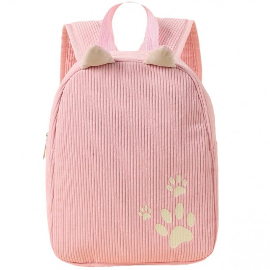 Cross-border hot-selling kindergarten school backpack, children's multi-color corduroy, new solid color, cute baby bag Cross-border hot-selling kindergarten school backpack, children's multi-color corduroy, new solid color, cute baby bag