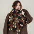2025 new imitation cashmere, retro British tassel four-leaf clover scarf, fashionable autumn and winter thickened warm scarf for women.
