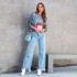 Amazon 2025 Cross-Border Loose Casual Jeans for Women: Fashionable, Simple Tassel Straight-Leg Pants