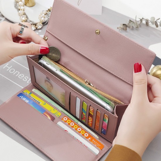 2024 Popular Cross-border Women's Clutch Wallet, Small Fresh Multifunctional Student Wallet