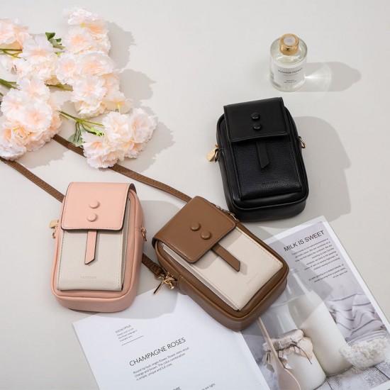 Pretty/Prettyzys new vertical phone bag, zipper closure, large-capacity mini PU bag