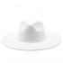 Cross-border AliExpress Amazon men's and women's couple's flat-brimmed hat, autumn and winter woolen hat, jazz gentleman hat