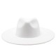 Cross-border AliExpress Amazon men's and women's couple's flat-brimmed hat, autumn and winter woolen hat, jazz gentleman hat