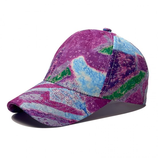 Cross-border new curved-brim peaked cap, a printed sun protection hat for women, a colorful graffiti baseball cap for Europe and America. Cross-border new curved-brim peaked cap, a printed sun protection hat for women, a colorful graffiti baseball cap for Europe and America.