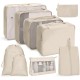 Best-selling eight-piece travel storage bag set Large-capacity luggage storage bag for organizing and organizing clothes