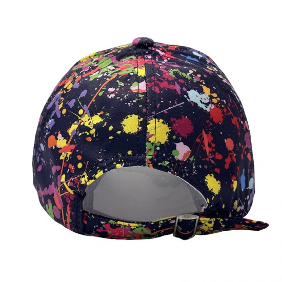 New cross-border women's colorful graffiti baseball caps for outdoor personalized sun protection and visor caps, Chinese Korean-style.