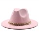 2021 Autumn/Winter British-style woolen jazz hat for men and women, European and American wide-brimmed hat, fashionable wide-brimmed felt hat