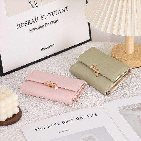 Amazon Cross-Border Wallet, New Japanese and Korean Style, Simple Mid-Long Multifunctional PU Wallet, In Stock Wholesale