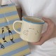 2024 New Year red flip-top ceramic mug, simple cartoon car water cup and coffee cup gift