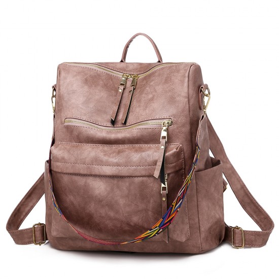 Women's lightweight travel backpack, cross-border, popular, and stylish backpack PU leather sports backpacks, casual backpacks