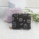 Lianbu Korean-style short Women's wallet, small, fresh, two-fold, buckle, zippered, printed wallet, student coin purse.