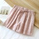 Summer women's cropped pajama pants, pure cotton gauze, striped, thin, wide. Wholesale soft cotton lounge pants for outdoor wear