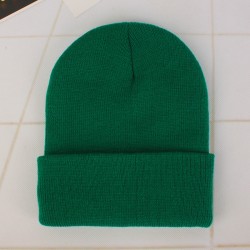 Korean-style Japanese-style men's and women's autumn and winter solid-color glossy knitted hats, outdoor casual and warm wool hats
