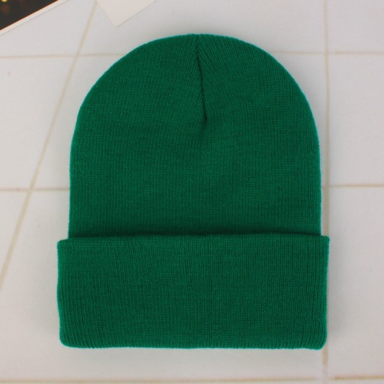 Korean-style Japanese-style men's and women's autumn and winter solid-color glossy knitted hats, outdoor casual and warm wool hats
