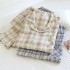Women's bamboo fiber suspender shorts with bra pads, thin, soft, breathable summer loungewear set, suitable for outdoor wear