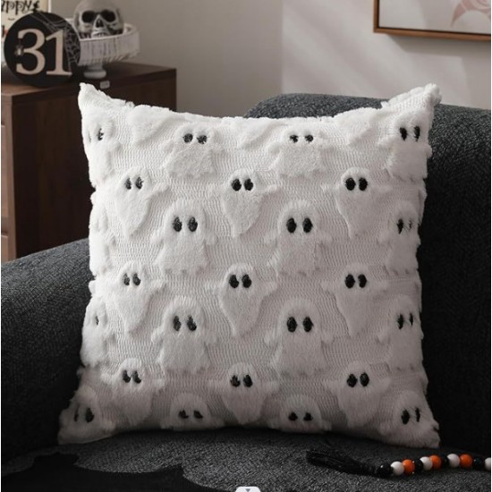 In stock! Cross-border Halloween pumpkin ghost plush embroidered pillowcase In stock! Cross-border Halloween pumpkin ghost plush embroidered pillowcase