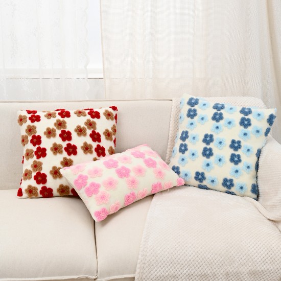 French cotton and linen 3D floral lace pillow. INSS Light Luxury Mesh Lace Sofa Cushion Covers, Lumbar Pillows French cotton and linen 3D floral lace pillow. INSS Light Luxury Mesh Lace Sofa Cushion Covers, Lumbar Pillows