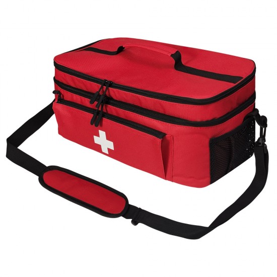 Feihong cross-border home first aid kit, large capacity, fixed medicine bottle storage bag, travel medicine storage box
