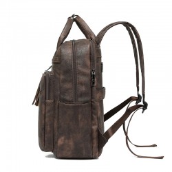 Cross-border new women's PU backpack, large-capacity business laptop backpack, retro women's backpack wholesale.