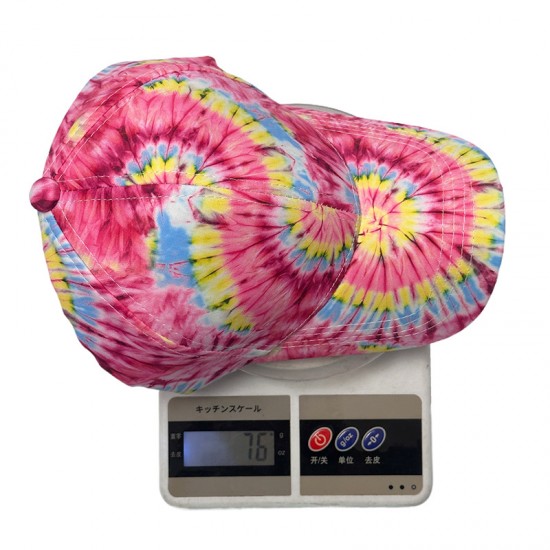 New cross-border Amazon spring and summer new Street-themed sun hats with colorful fireworks swirls, tie-dyed baseball caps for men and women.