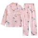 New women's pajamas, pure cotton double-layer gauze loungewear, thin, soft, spring and summer crepe loungewear New women's pajamas, pure cotton double-layer gauze loungewear, thin, soft, spring and summer crepe loungewear