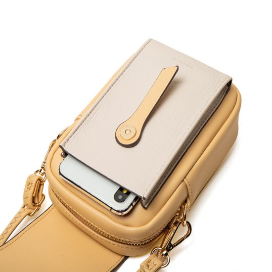 Pretty/Prettyzys new vertical phone bag, zipper closure, large-capacity mini PU bag