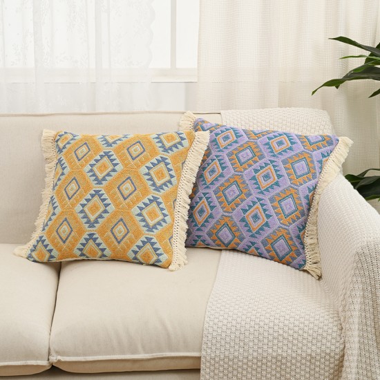 INS style butterfly mesh lace blue pillow, Japanese and Korean princess sofa bedroom decorative pillow.