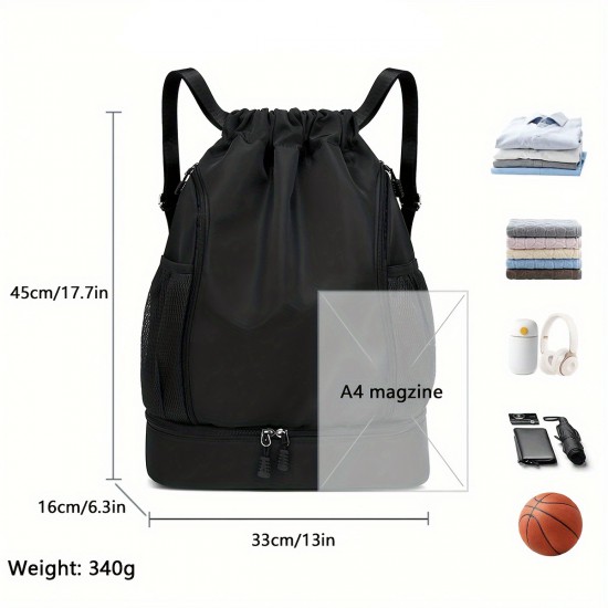 Amazon embroidered storage bag, PVC transparent double-layer lettered cosmetic bag, large-capacity travel toiletry bag