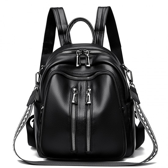 Luxury women's backpack, 2025 new stylish soft leather women's travel backpack, large-capacity student schoolbag.